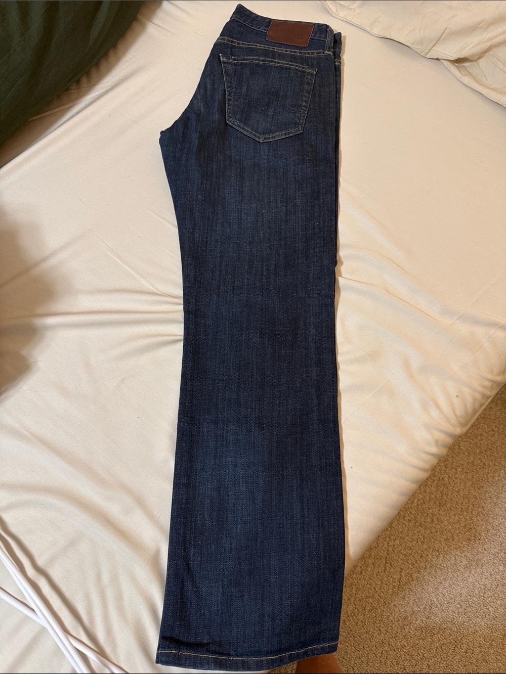 AG Adriano Goldschmied Men's Dark Blue Straight-Leg Jeans